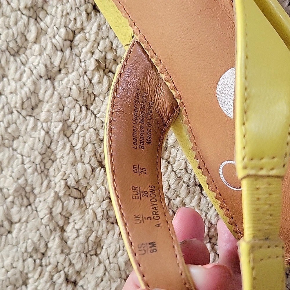 Sarto Yellow Sandals - Picture 6 of 6